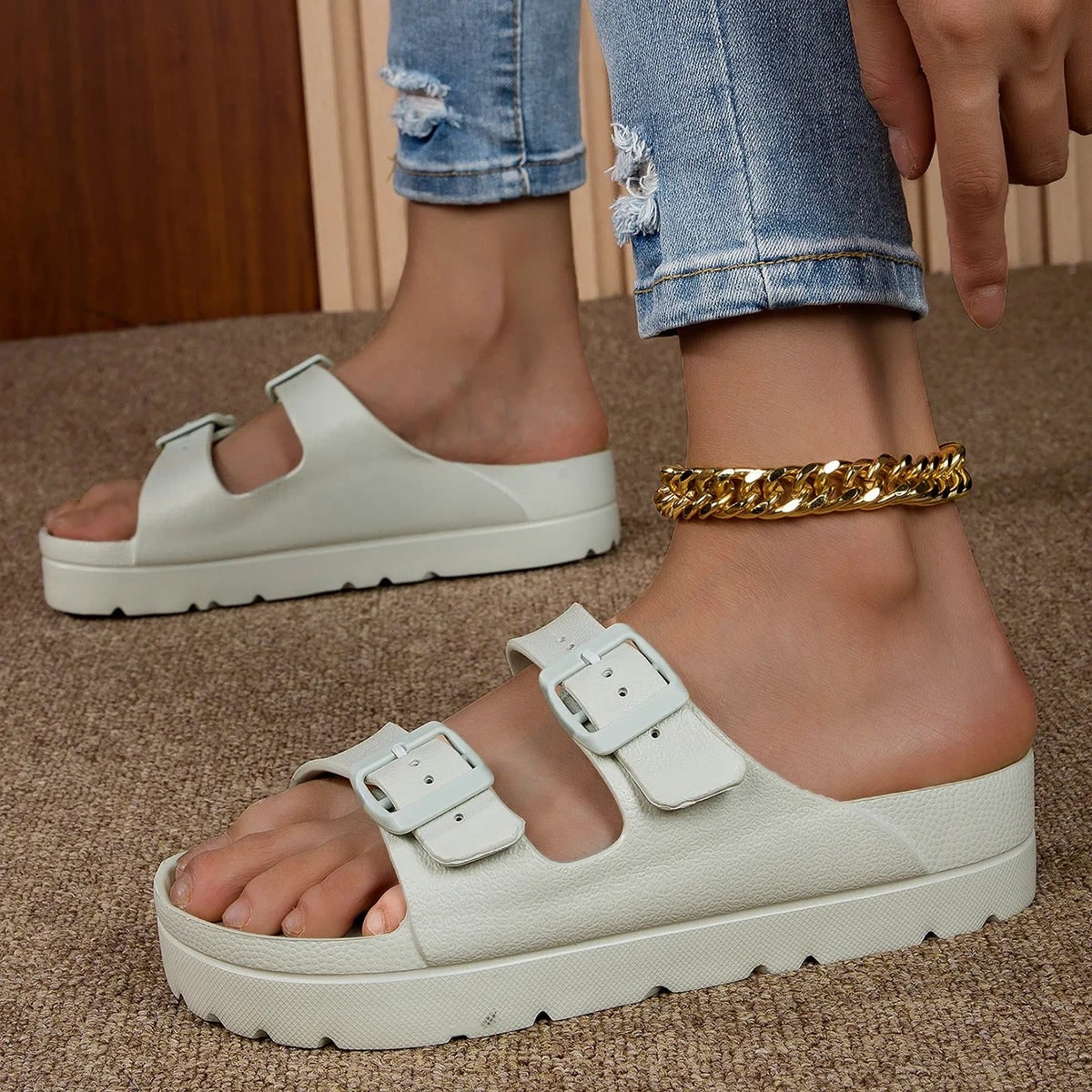 Women's Supportive Sandals Thick Sole Ergonomic | Footwear