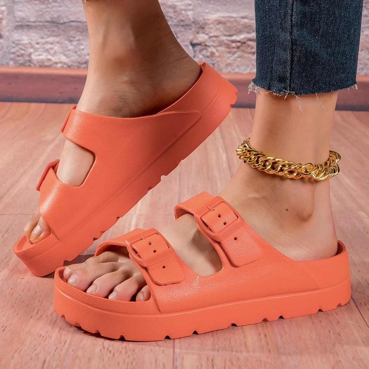Women's Supportive Sandals Thick Sole Ergonomic | Footwear